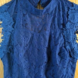 Royal blue lace party dress